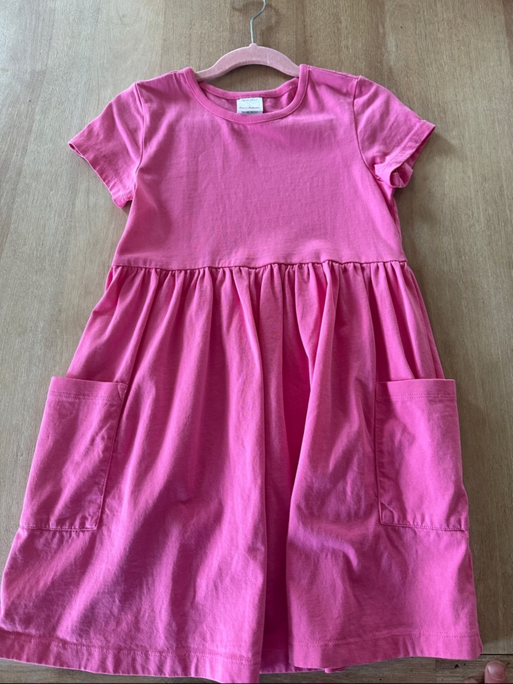 Hanna Andersson Bright Pink Short-Sleeve Pocket Dress